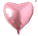 Globo met corazón liso rosa 45cm